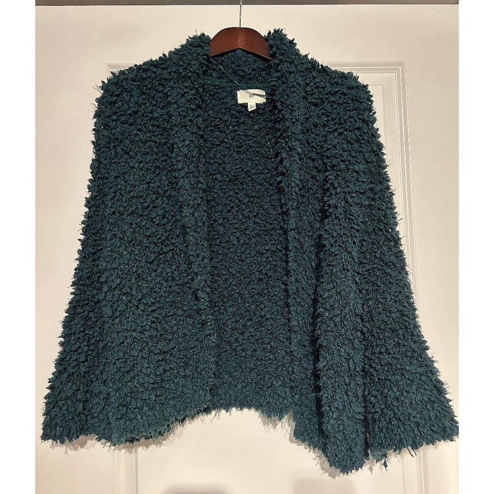 BP Fuzzy Green Cardigan Sweater